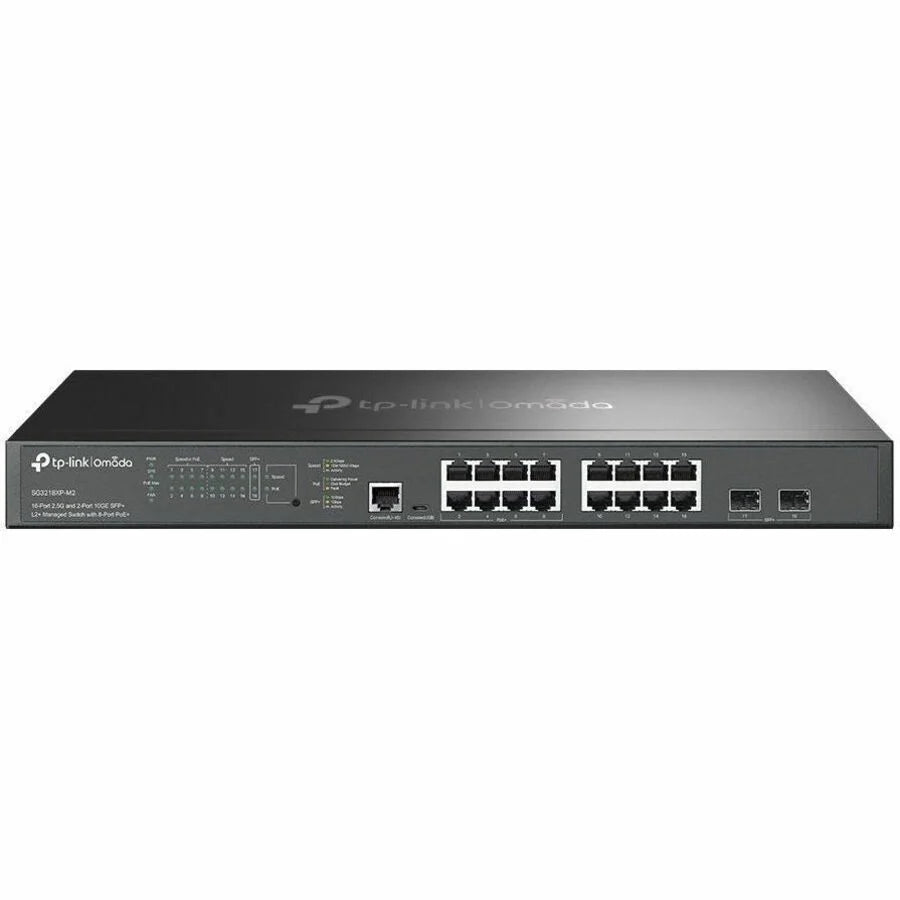 TP-Link SG3218XP-M2 Omada 16-Port 2.5G and 2-Port 10GE SFP+ L2+ Managed Switch with 8-Port PoE+