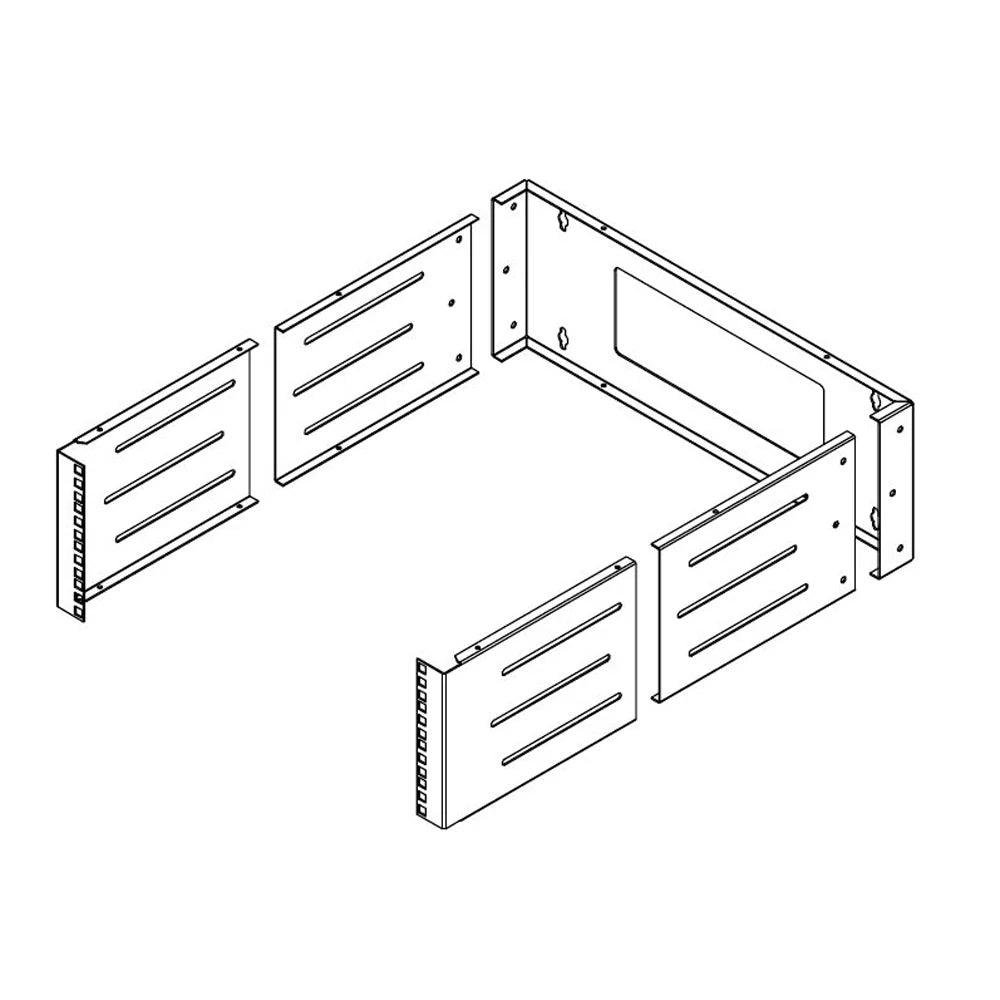 4U Wall Mount Bracket - Adjustable Depth, 12-18 Inches