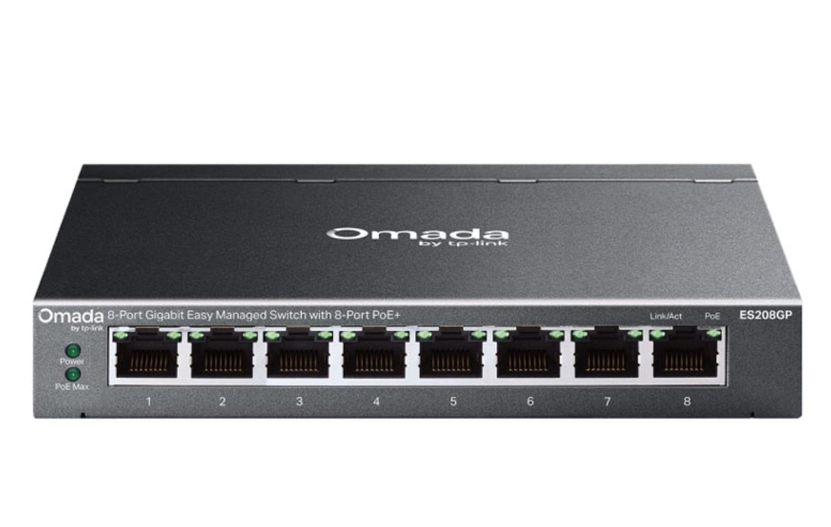 TP-Link ES208GP Omada 8-Port Gigabit Easy Managed Switch with 8-Port PoE+