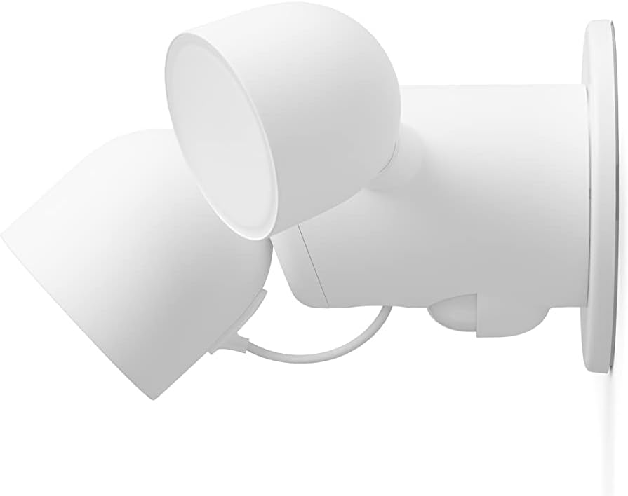 Google Nest Cam with Floodlight, Outdoor Wired Smart Security Camera, White