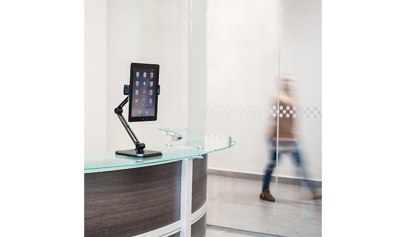 Adjustable Tablet Stand with Arm - Pivoting - Wall-Mountable