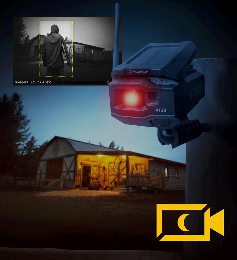 Vosker V150 Solar Powered LTE Cellular Security Camera
