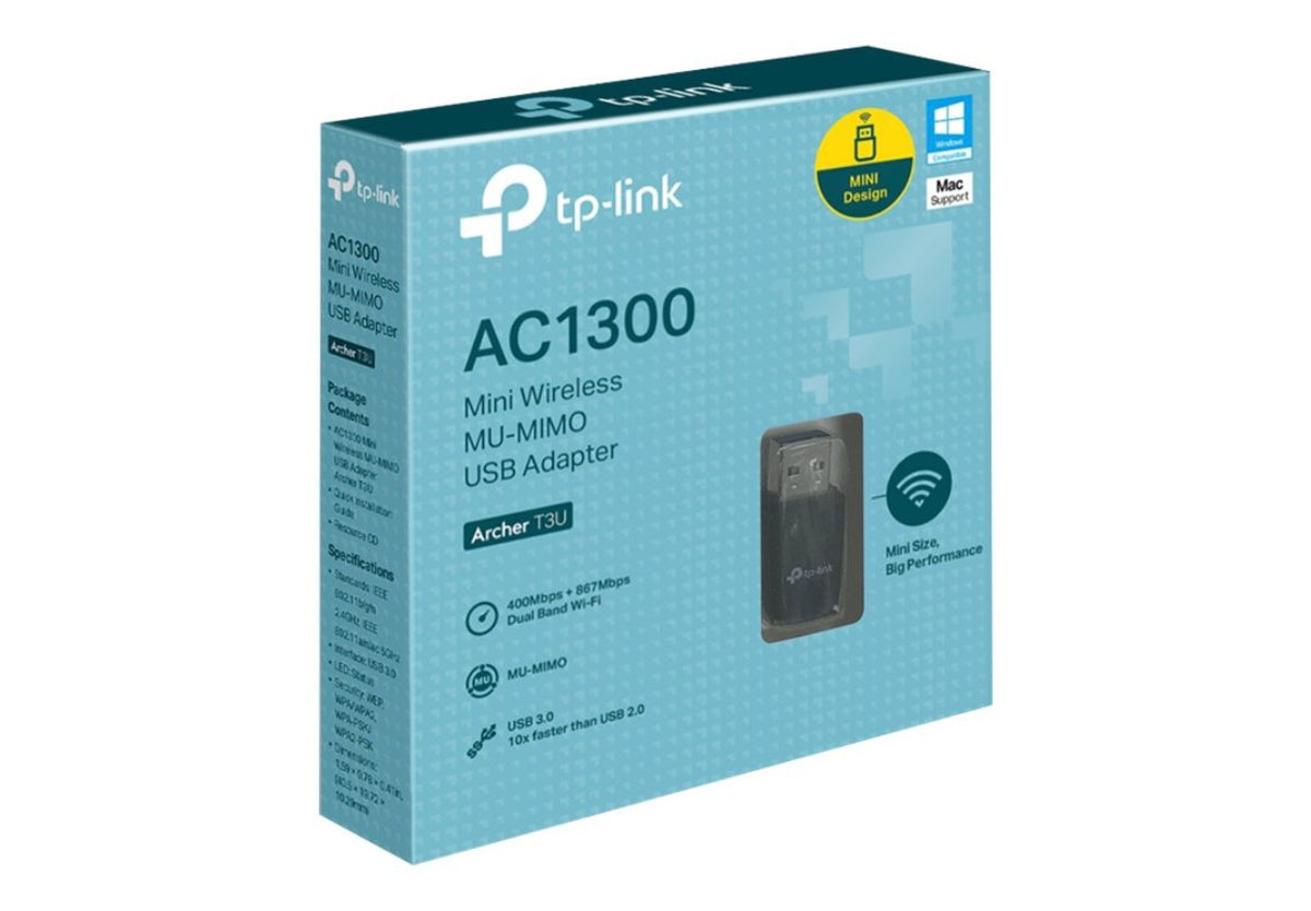 TP-Link T3U IEEE 802.11ac Dual Band Wi-Fi Adapter for Notebook