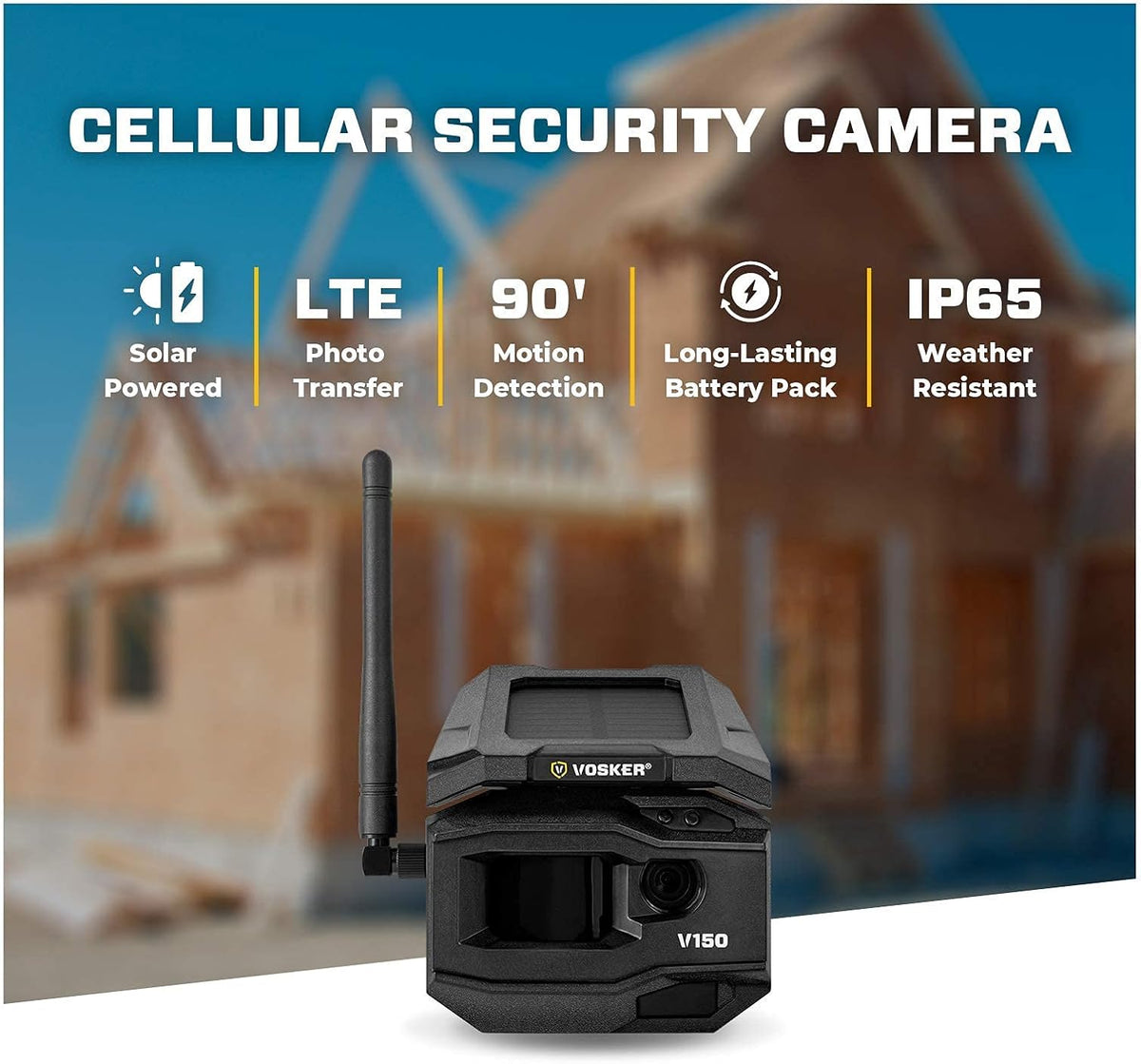 Vosker V150 Solar Powered LTE Cellular Security Camera