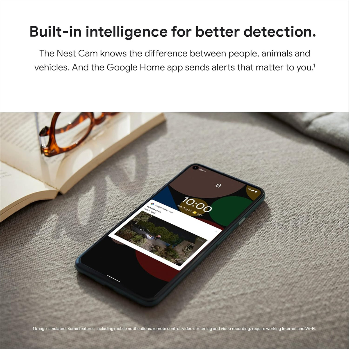 Google Nest Cam with Floodlight, Outdoor Wired Smart Security Camera, White