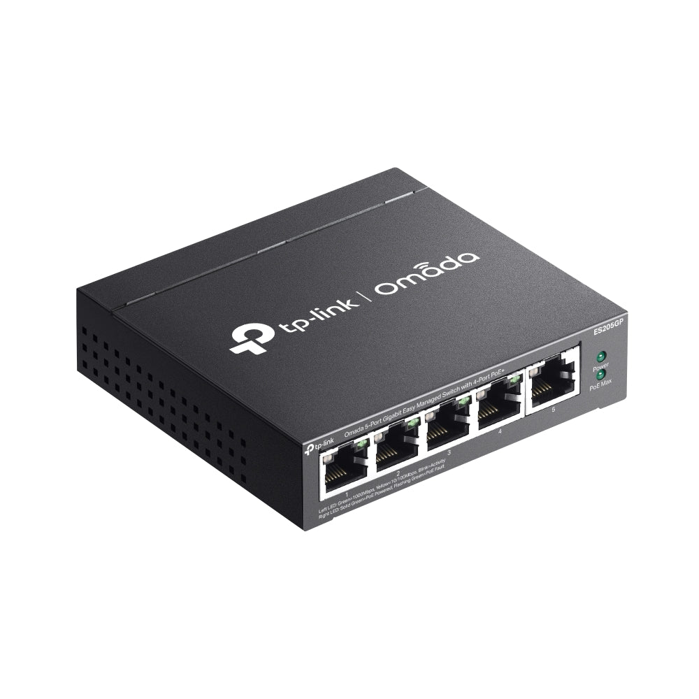 TP-Link ES205GP Omada 5-Port Gigabit Easy Managed Switch with 4-Port PoE+