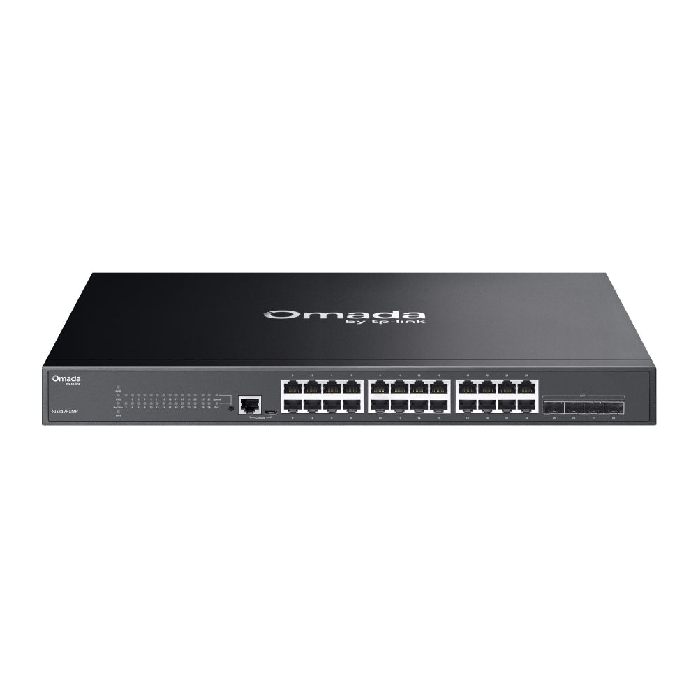 TP-Link SG3428XMPP Omada 24-Port Gigabit and 4-Port 10GE SFP+ L2+ Managed Switch with 16-Port PoE+ & 8-Port PoE++