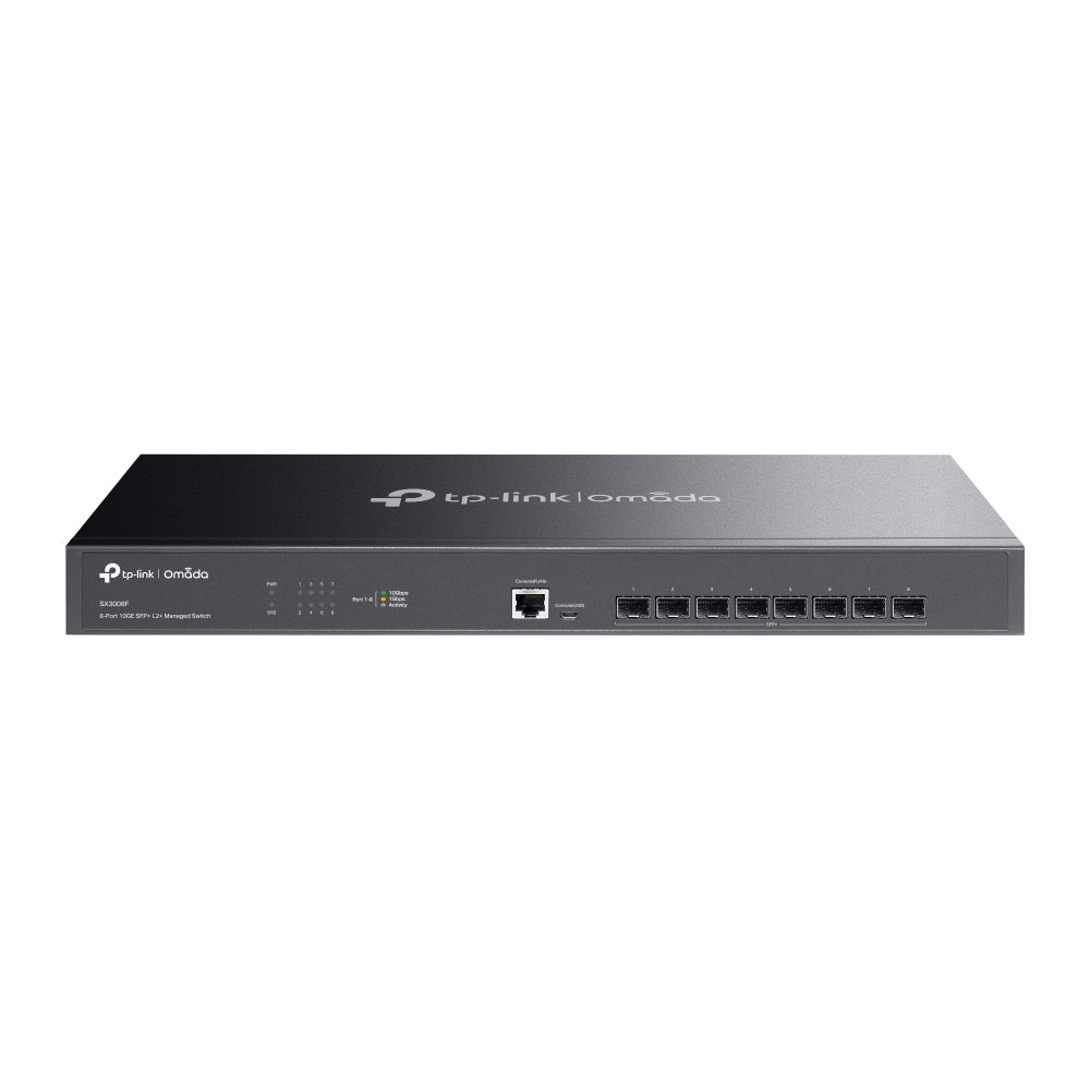 TP-Link SX3008F 8-Port 10GE SFP+ L2+ Managed Switch, supports Omada SDN controller