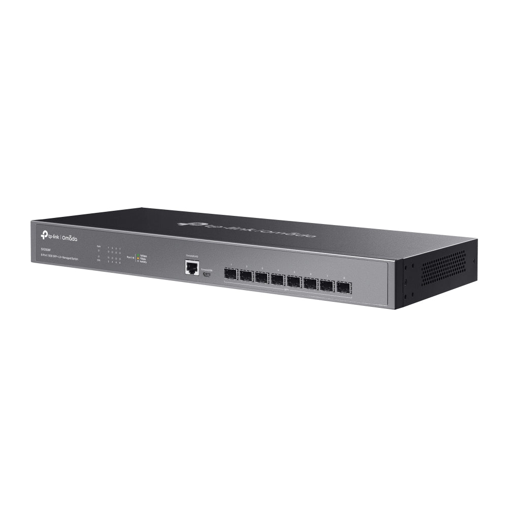 TP-Link SX3008F 8-Port 10GE SFP+ L2+ Managed Switch, supports Omada SDN controller