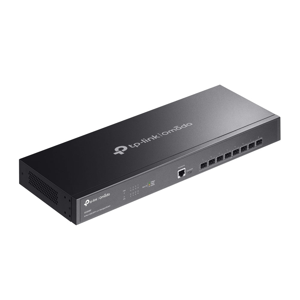 TP-Link SX3008F 8-Port 10GE SFP+ L2+ Managed Switch, supports Omada SDN controller