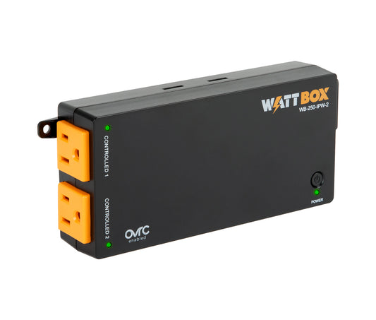 WattBox WB-250-IPW-2 250-Series WiFi Surge Protector, 2 Individually Controlled Outlets, WiFi or Wired